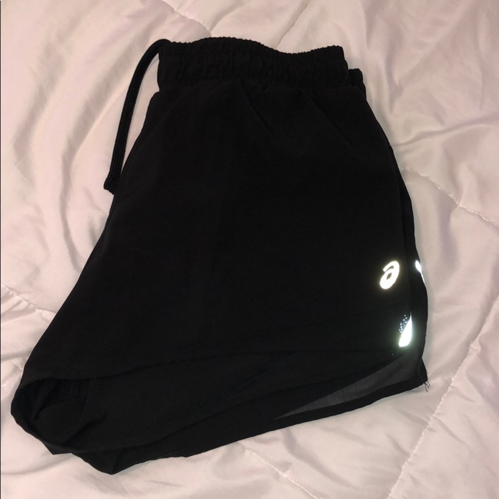 Black running shorts